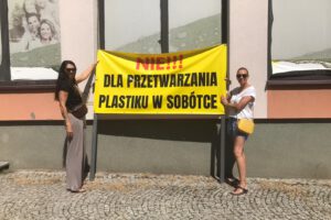 Protest podczas 81. edycji wyścigu kolarskiego Tour de Pologne