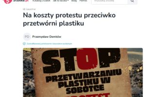 Zrzutka na koszty protestu Czysta Sobótka